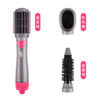 负离子直发梳神器一梳蓬松电梳子女懒人卷发棒黄金蛋多功能吹风梳 多功能直发梳-三合一