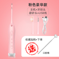 去除器超声波电动洁牙仪洗牙神器黄金蛋洗牙齿污垢除牙石家用 粉色豪华[充电款]送口腔镜