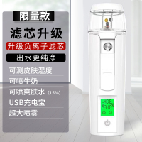 纳米喷雾补水仪便携冷喷脸面部保湿加湿喷雾美容仪黄金蛋蒸脸女 白-滤芯(超大喷雾/可加牛奶/15%爽肤水)
