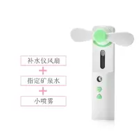 纳米喷雾补水仪器蒸脸美容仪便携充电保湿黄金蛋脸部面部加湿神器 补水仪风扇绿色