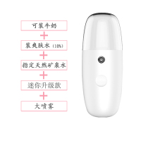 纳米喷雾补水仪器蒸脸美容仪便携充电保湿黄金蛋脸部面部加湿神器 迷你升级款白色补水仪
