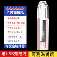纳米喷雾补水仪家用小型便携式脸部冷喷加湿黄金蛋蒸脸器随身网 水晶旗舰款-粉色[自带充电宝/大水箱/大喷雾/皮肤测试/LE