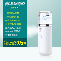 补水喷雾仪纳米家用加湿喷雾器女便携美容随身黄金蛋小型充电蒸 豪华至尊白/30ML大水箱/装爽肤水/牛奶/4倍强劲喷雾/超