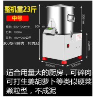 菜馅机不锈钢电动剁椒机商用切辣椒机切菜打蒜泥黄金蛋生姜碎菜机 中号碎菜机(配套电机)