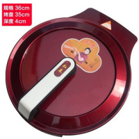 加大加深家用电饼铛商用超大40口径双面加热自动断黄金蛋电煎饼机烙饼机 36带大红色内径35cm