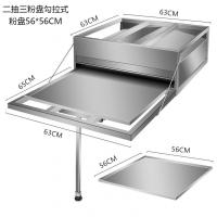 抽屉式肠粉机广式早餐店铺摆摊专用蒸粉盘黄金蛋单箱商用蒸炉 深灰色