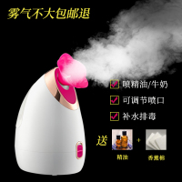 蒸脸器热喷面部补水仪美容仪喷雾器黄金蛋加湿器智能蒸脸仪家用 玫红蒸脸器套装(香薰棉+精油)