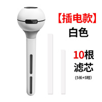 大雾量USB无线加湿器可充电矿泉水瓶便携式黄金蛋家用卧室净化空气办公室桌面小型汽车 白色[USB插电款]+10根滤芯