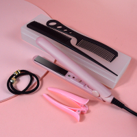 迷你小夹板女直发卷发棒两用迷小型学生宿舍黄金蛋刘海内扣卷发神器懒人 粉色赠收纳盒等7件套