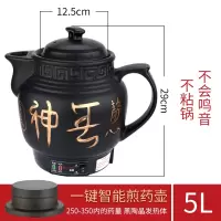 中药煲全自动熬药锅砂锅煎中医壶电煮中药锅药罐煎药黄金蛋壶电药壶一体 5L(黑陶晶不粘)无鸣+全自动