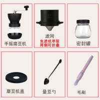 手摇磨豆机手动咖啡豆研磨机家用小型手磨黄金蛋咖啡机磨咖啡豆 手动 磨豆机+密封罐+毛刷+过滤网