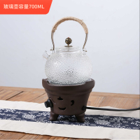 电陶炉家用煮茶小型迷你蒸煮泡烧茶防水黄金蛋电陶炉紫砂茶炉煮茶器 电陶炉B款+玻璃壶B款(煮茶)