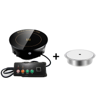 商用迷你单人小型旋转火锅电磁炉一人一锅嵌入式黄金蛋圆形方形触摸线控 圆形线控单机+下沉钢圈
