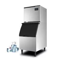 商用制冰机全自动奶茶店大型造冰机黄金蛋分体式150kg ZF150F(150kg风冷) 水冷接入自来水