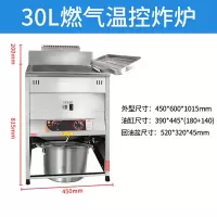 炸炉商用摆摊煤气油炸锅带温控黄金蛋大容量台湾鸡排油炸机 立式-30
