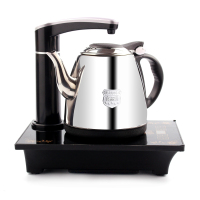 全自动上水壶泡茶专用烧水壶电热茶台一体功夫黄金蛋茶具桌嵌入式电茶炉 黑色半自动单炉18.5*25.5cm(不锈钢壶)