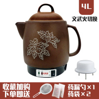 发煎药壶中药煲全自动熬药锅电煲黄金蛋中药壶砂锅煎壶家用药罐 4L红壶（陶瓷发热体无鸣音）