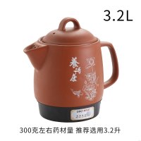 熬药紫砂中药壶全自动煎黄金蛋壶煎药壶电药砂锅煮药煲药罐家用药炉 3.2升一键智能红砂