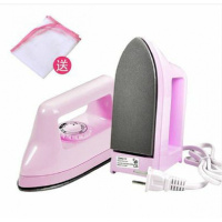 迷你小熨斗干烫电熨斗旅行黄金蛋熨斗拼豆专用学生宿舍小烫斗拼豆豆烫斗 粉色迷你电熨斗+烫衣垫(460W)
