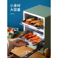 电烤箱家用小型迷你复古黄金蛋多功能烘焙全自动10L蛋糕烤箱
