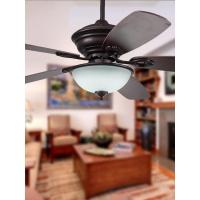 吊扇灯 美式乡村田园餐厅客厅风扇灯木黄金蛋叶复古风扇吊灯带LED 木叶48寸壁遥双控