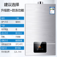 12升热水器家用洗澡煤气液化气黄金蛋恒温强排式天然气热水器 升级款不[带防冻建议购买] 天然气