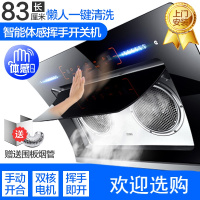 抽油烟机家用壁挂式侧吸厨房双电机自动清洗黄金蛋脱排大力吸油烟机 830双电机+人体感应+自动清洗(高配)