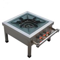 单眼三环矮汤炉商用韩式不锈钢低汤灶双眼节能煲汤黄金蛋熟食炉 单眼三环天然气60*60*40cm