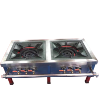 商用韩式低汤灶黄金蛋不锈钢单双眼节能矮脚炉吊汤矮仔炉 双眼三环液化气1200*600+130*40
