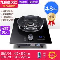 九头定时单灶 家用台式液化黄金蛋气天然气单个 120mm铝合金大炉头+熄火保护+定时电显 天然气