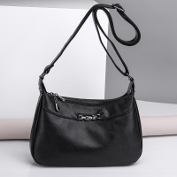 软皮中年女士单肩斜挎小包包2020新款大容量中老年妈妈婆婆女包