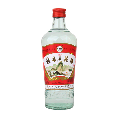 桂林三花酒 白酒 米香型白酒 38度桂林玻璃瓶装480ml 单瓶
