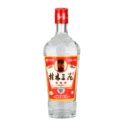 桂林三花酒 高度白酒 米香型白酒 52度桂林三星三花480ML 单瓶