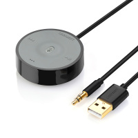 车载蓝牙接收器5.0aux汽车用音频音响音箱多功能按键高音质免提通话电话3.5mm手机usb无线播放器适配器