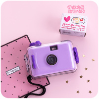 紫色送防水外壳+胶卷+贴纸买1送3 标配|ins傻瓜相机女小礼物实用的潜水胶卷相机学生款迷你复古胶片可换Z8