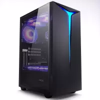 彩虹黑色|彩虹rgb 电脑机箱台式灯全侧透游戏水冷atx大板背线机箱B3