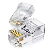 超五类非屏蔽网络8p8c水晶头8芯网线rj45连接头50/100个/500/袋F8