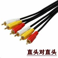 直头一直头 1.5米|av线音视频线3 rca三对三莲花线dvd机顶盒老电视机连接线Y3