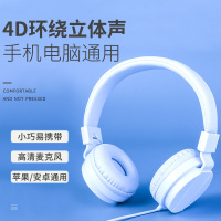 头戴式耳机手机版笔记本台式电脑有线带麦可爱女耳麦E8