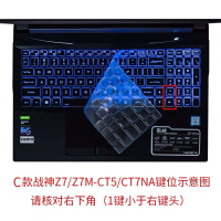 √C款Z7/Z7M-CT5/CT7NA√轻薄高透TPU|笔记本键盘膜适用战神z7mct5na笔记本k650dk670电脑