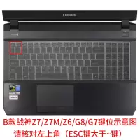 ☀B款Z7/Z7M/G7/G8☀全透明|笔记本键盘膜适用战神z7mct5na笔记本k650dk670电脑