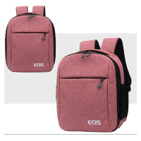 EOS时尚珊瑚橘小号1807《送礼包》|单反相机包微单便携双肩佳能尼康索尼专业数码摄影背包防水相机包