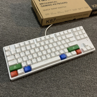 库存处理87键机械键盘无冲青轴带背光全新小键盘公模便携红黑茶轴R6