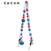 笑脸芝麻街长背带挂绳+吊坠|手机背带绳带挂件挂饰手机壳带挂绳可斜挎单肩挂脖便携式包包长斜跨挂绳挂带可背卡扣可爱软妹女C3