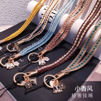 手机挂绳挂脖挂件女款手工编织长款宽链不勒脖壳带子挂饰吊绳钥匙扣工牌u盘防丢绳