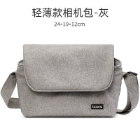 轻薄款麻灰色|数码单反相机包镜头摄影包单肩便携微单相机套专业黑卡内胆包防水帆布保护套镜头m6L6