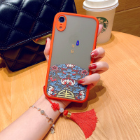 国潮中国风浮雕适用xr手机壳全包镜头防摔ipexr磨砂透明保护套xr硅胶亲肤软边xr网红情侣新年男女款潮O6