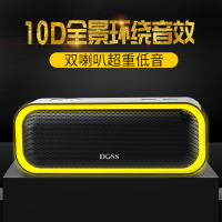 /bt10蓝牙音箱低音炮3d环绕立体声家用无线双喇叭桌面重低音aux小钢炮防水小型大音量户外音响带彩灯