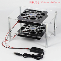 标准版双层(2风扇)|路由器散热支架 光猫机顶盒 ax3pro散热器 底座usb风扇 静音U1