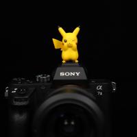 黑色|皮卡丘宠物小精灵神奇宝贝 创意卡通立体相机防尘保护盖N2